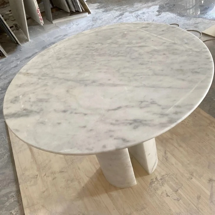 Cararra Marble Side Table